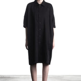 Y´s Yohji Yamamoto Damen Hemdblusenkleid Halbarm schwarz