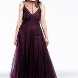 Marc Le Bihan ladies dress with tulle skirt purple