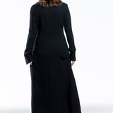 Y´s Yohji Yamamoto Damen Kleid Langarm schwarz