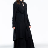 Y´s Yohji Yamamoto Damen Mantel asymmetrisch schwarz