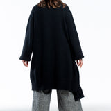 Yohji Yamamoto Damen Rollkragen Pullover Oversized schwarz