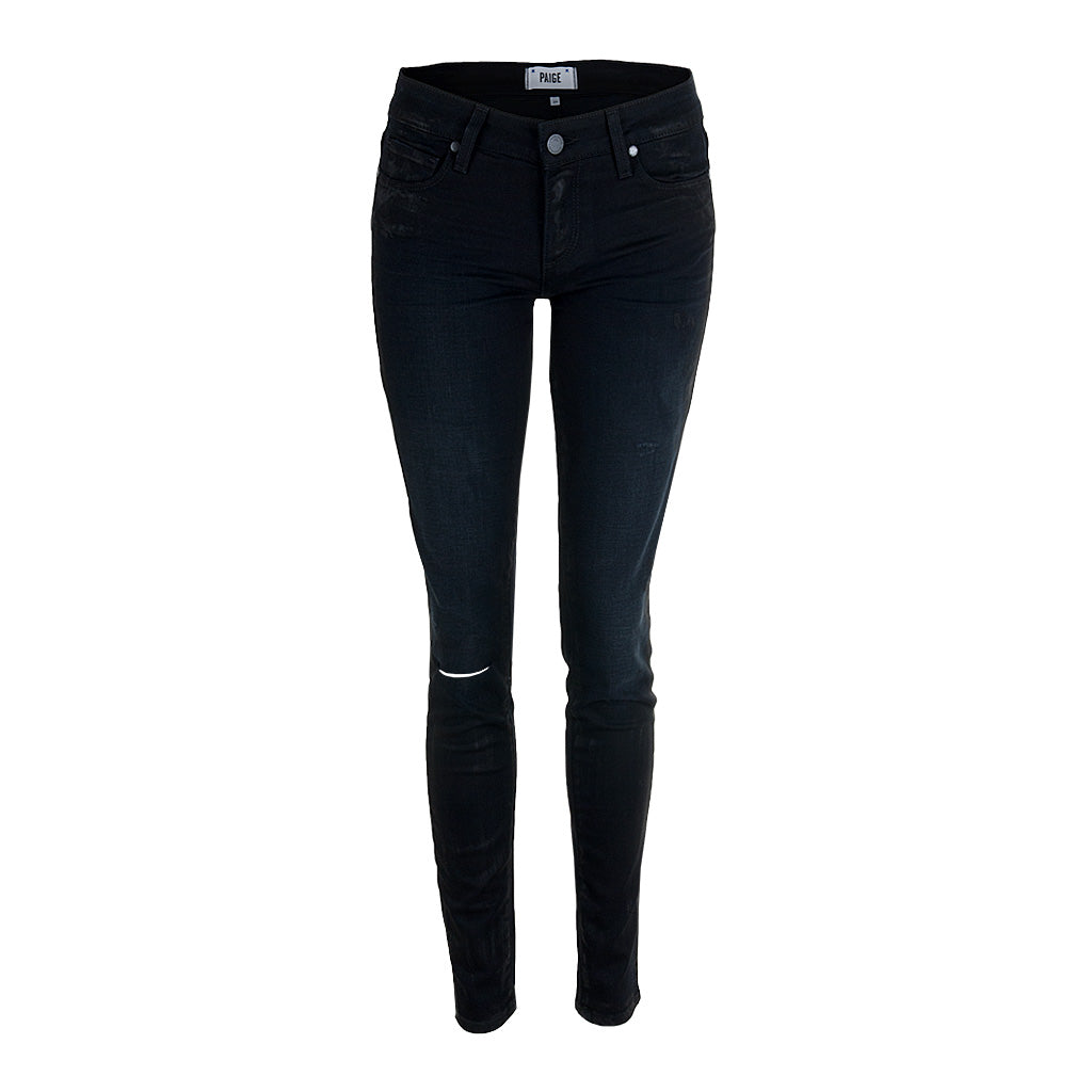 Paige Jeans VERDUGO Ultra Skinny schwarz Glanz