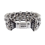 MACA Kitzbühel Armband A055 silber und braun