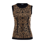 Just Cavalli Top ornamental Strasssteine schwarz 