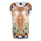 Just Cavalli Oversized Shirt maritim baroque weiß