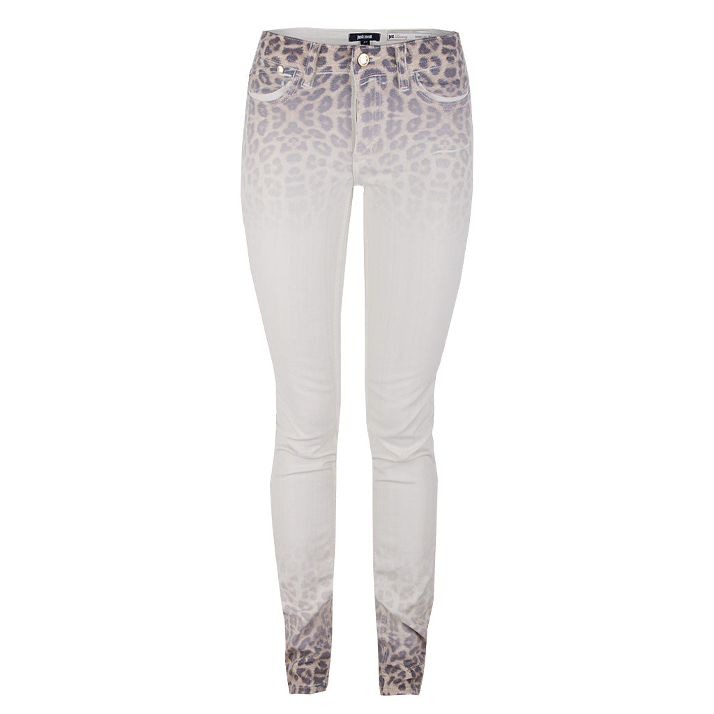 Just Cavalli Jeans Hose beige leoprint 