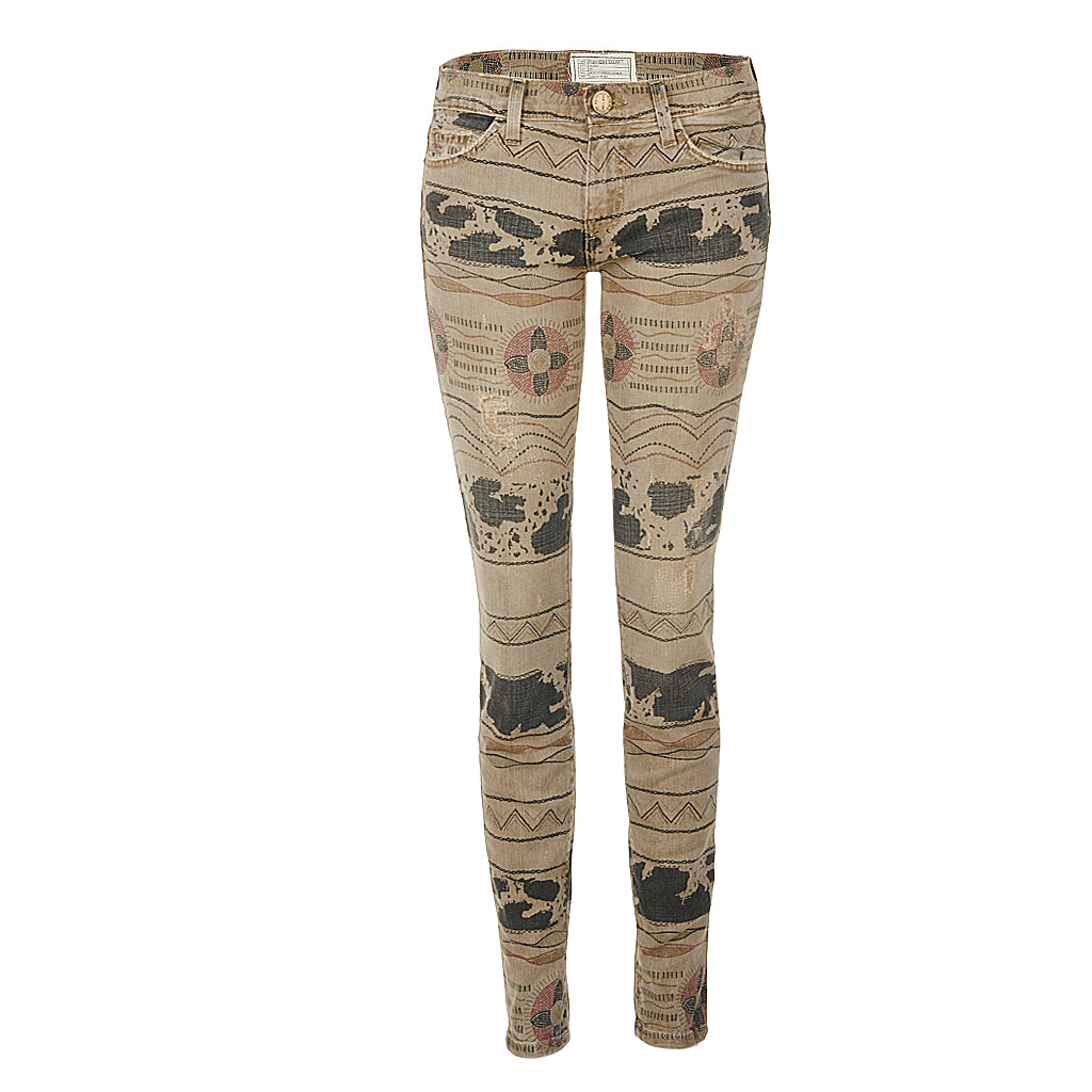 Current Elliott THE ANKLE SKINNY vintage tribal destroy