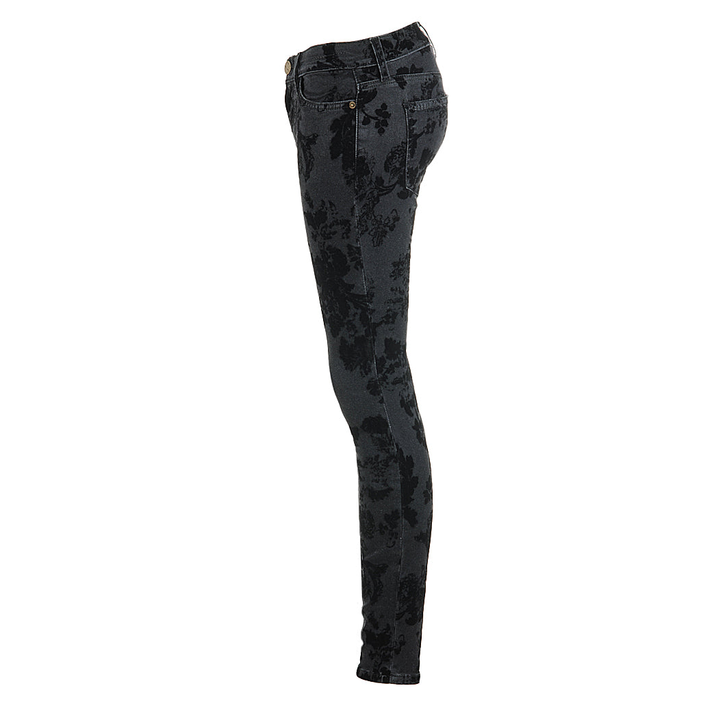 Current Elliott THE ANKLE SKINNY black velvet