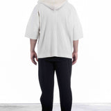 Homme Plissé Issey Miyake Herren Oversize Kapuzenshirt Off White