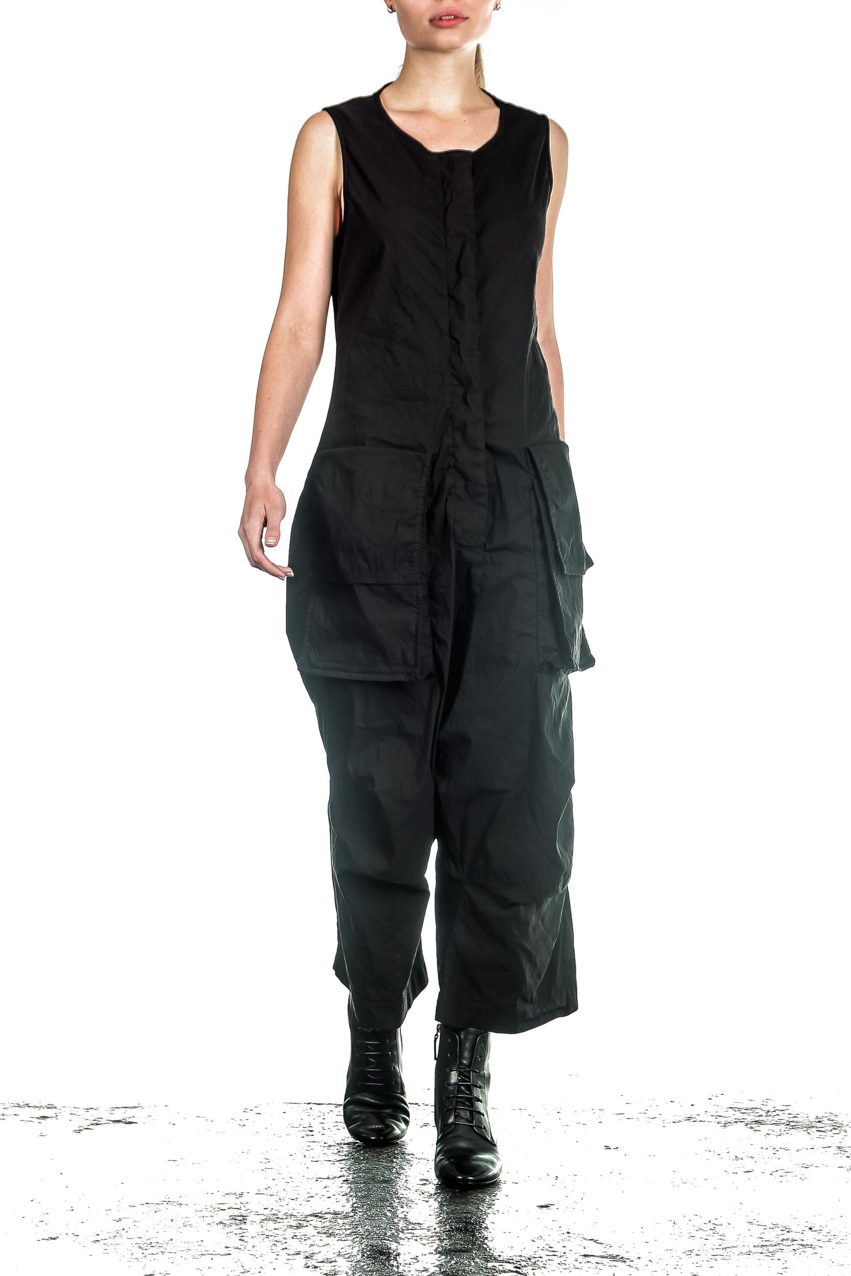 Rundholz Damen Overall schwarz