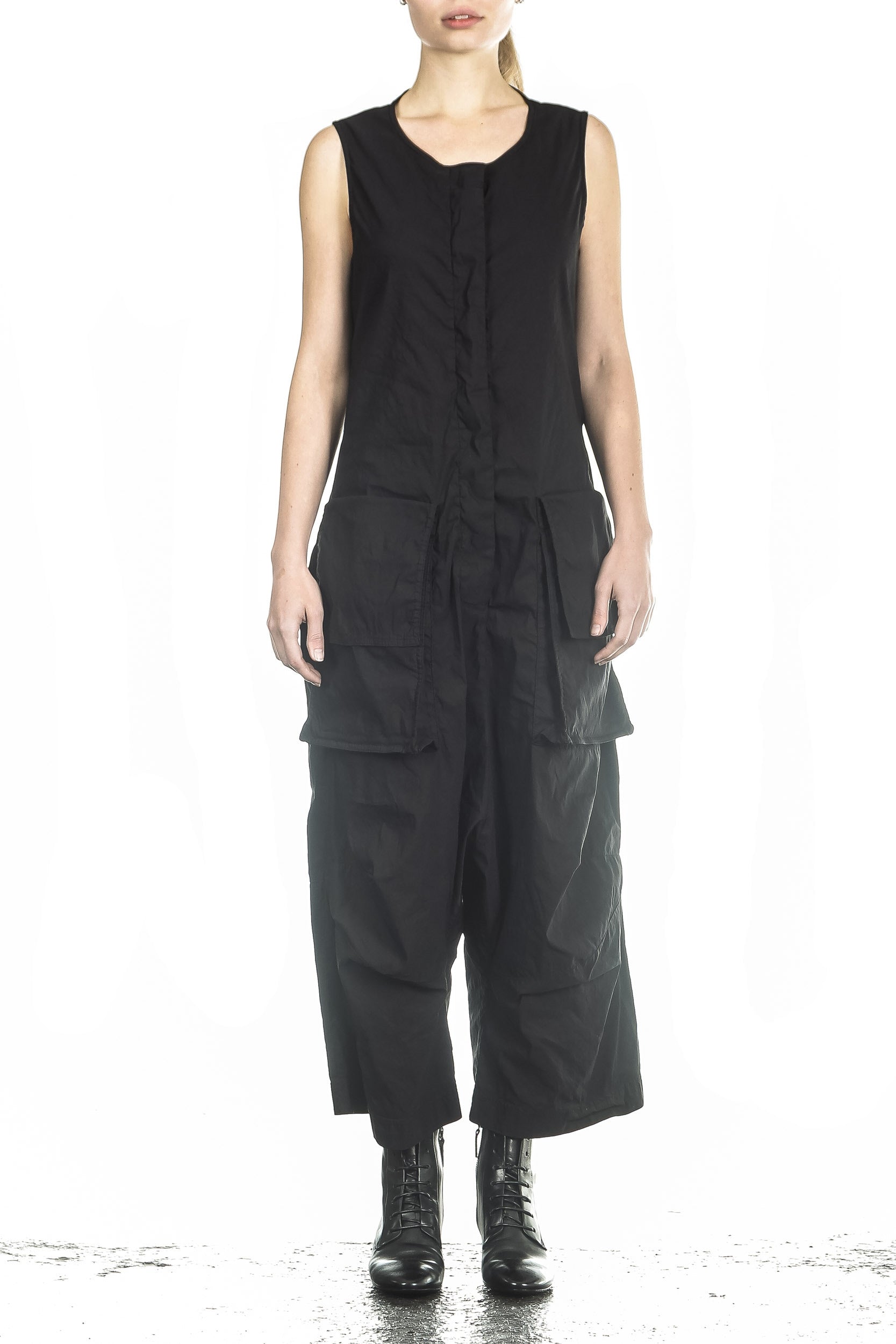 Rundholz Damen Overall schwarz