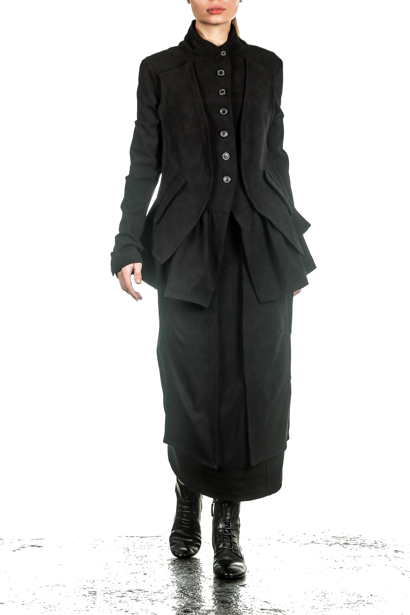 Rundholz Damen Jacke Avantgarde schwarz