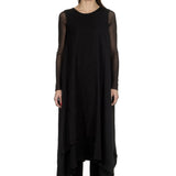 Yohji Yamamoto Damen Avantgarde Kleid in A-Linie schwarz