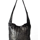 Numero 10 Leder Tasche Vancouver Croc silber schwarz