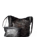 Numero 10 Leder Tasche Vancouver Croc silber schwarz